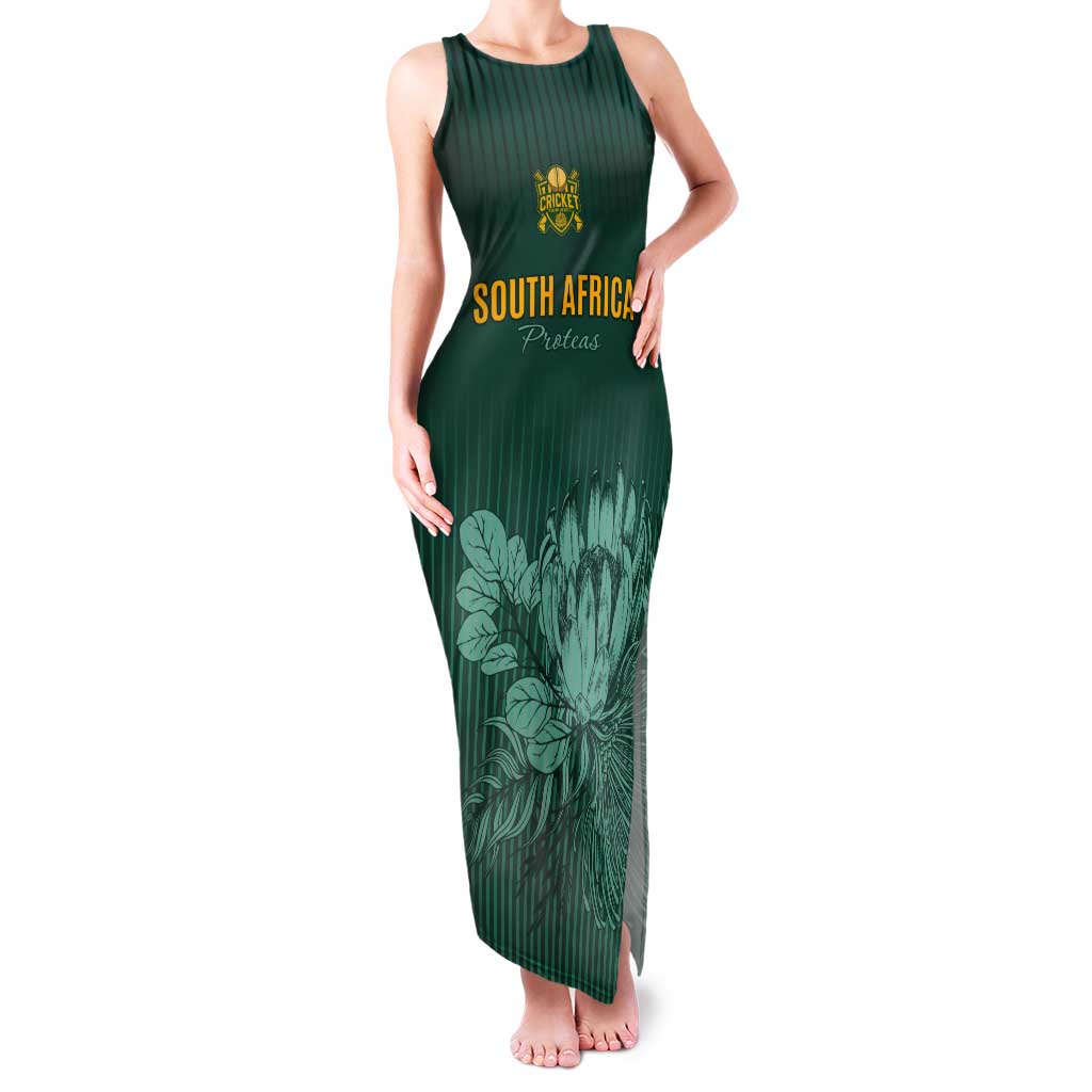 Custom South Africa Cricket Tank Maxi Dress Road To Champions