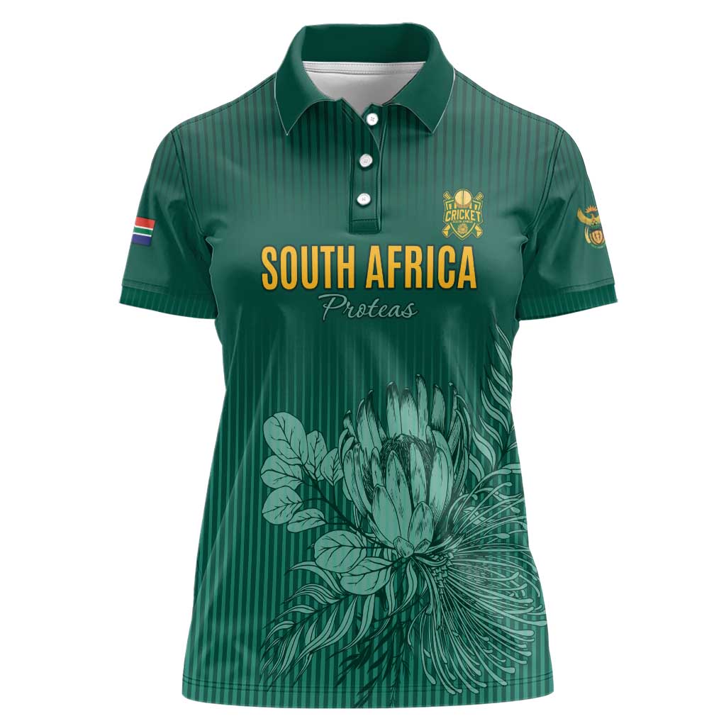 Custom South Africa Cricket Women Polo Shirt Road To Champions