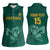 Custom South Africa Cricket Women Sleeveless Polo Shirt Road To Champions