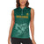 Custom South Africa Cricket Women Sleeveless Polo Shirt Road To Champions