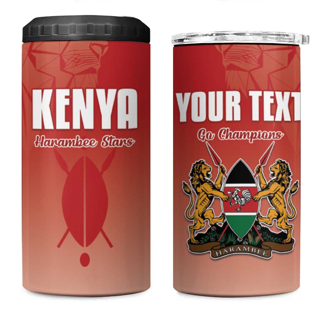 Custom Kenya Football 4 in 1 Can Cooler Tumbler Harambee Harambee Stars