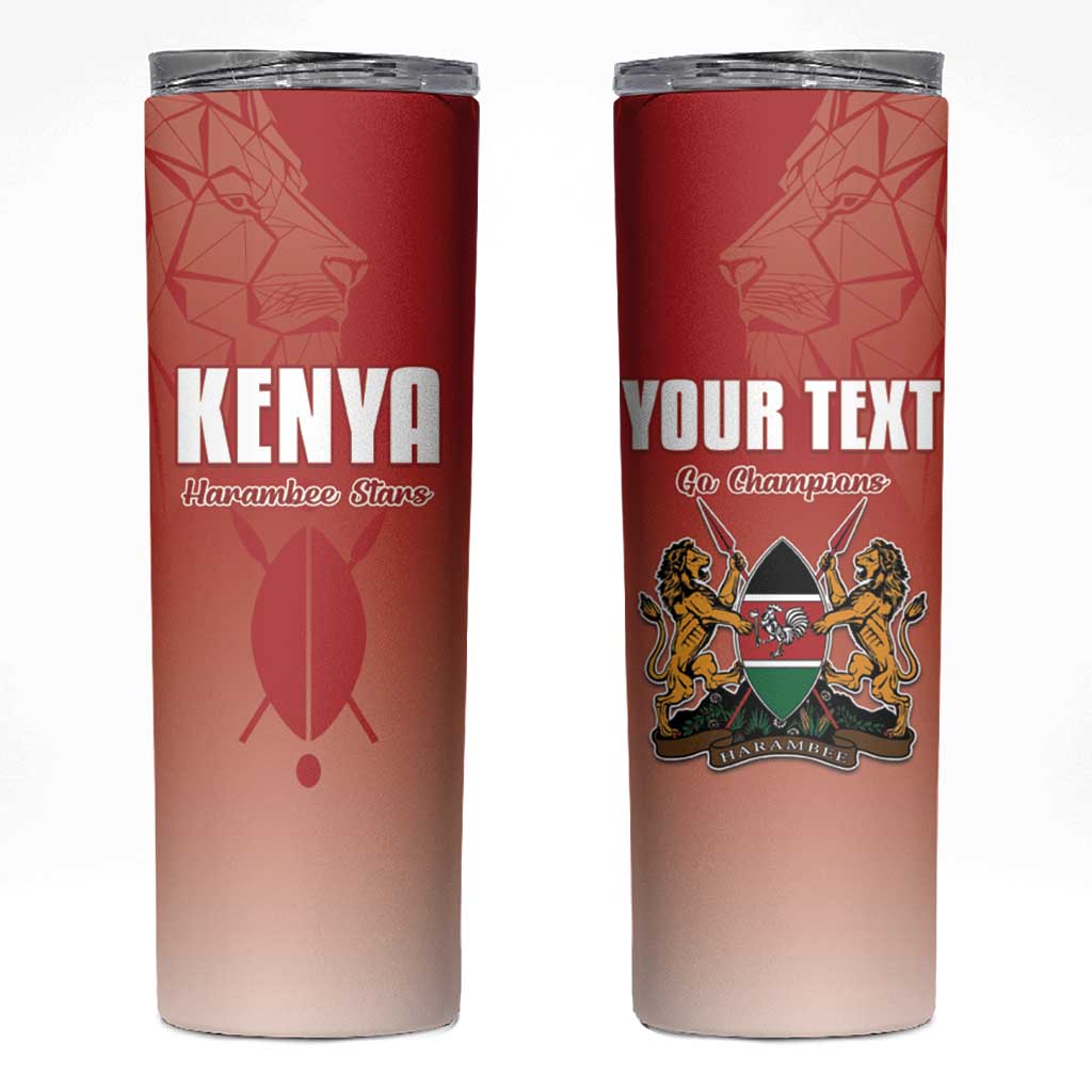 Custom Kenya Football Skinny Tumbler Harambee Harambee Stars