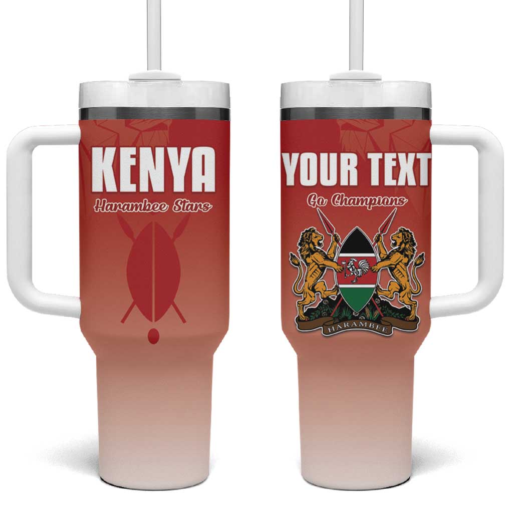 Custom Kenya Football Tumbler With Handle Harambee Harambee Stars