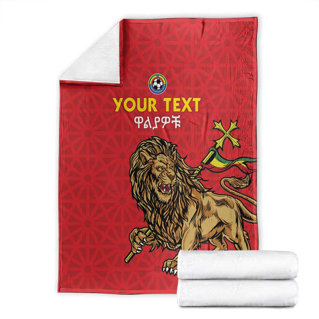 Custom Ethiopia Football Blanket Come On Walia Ibex