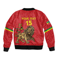 Custom Ethiopia Football Bomber Jacket Come On Walia Ibex