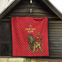 Custom Ethiopia Football Quilt Come On Walia Ibex