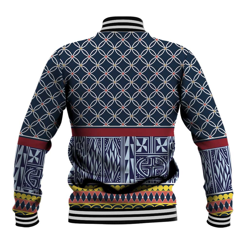 Toghu Bamenda Baseball Jacket Cameroon North West Traditional Pattern