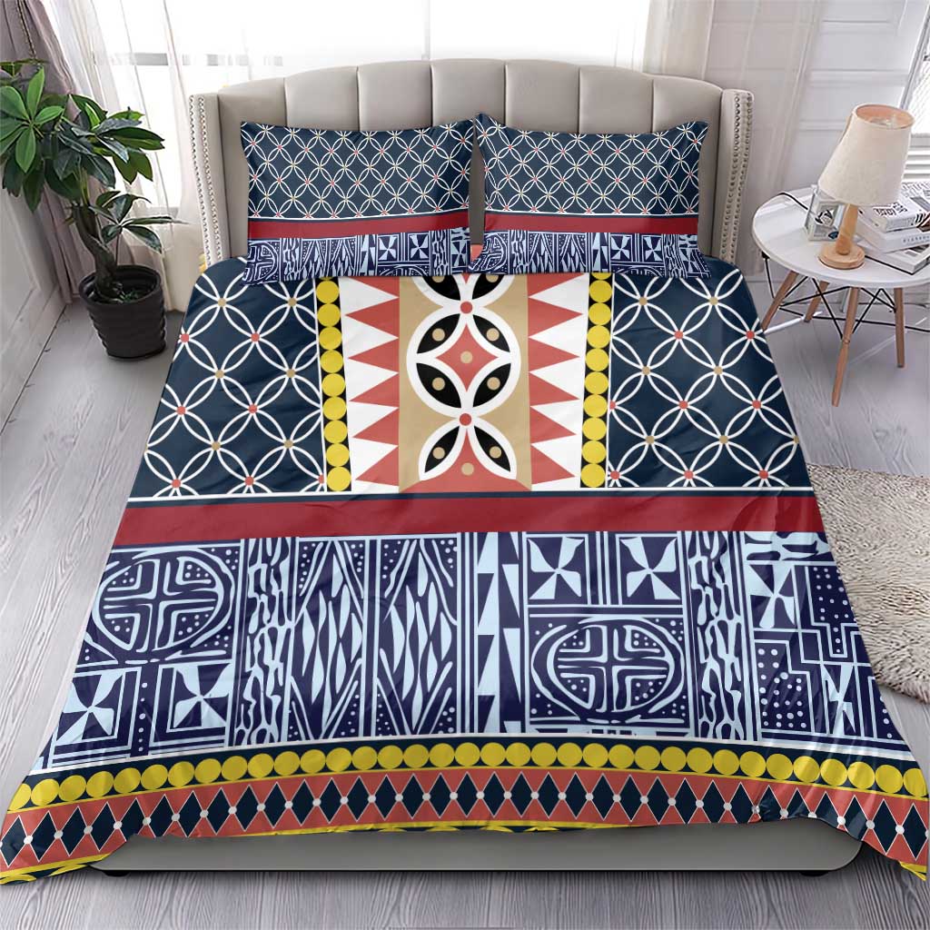 Toghu Bamenda Bedding Set Cameroon North West Traditional Pattern