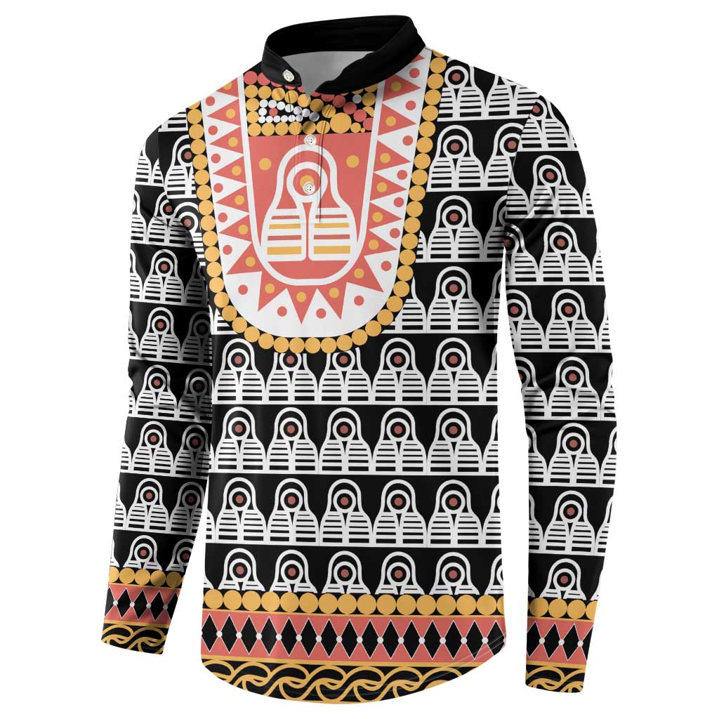 Cameroon Traditional Button Sweatshirt Toghu Pattern