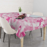 Breast Cancer Awareness Pink Ribbon Tablecloth Tie Dye Style - Wonder Print Shop