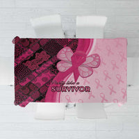 Breast Cancer Awareness Tablecloth Party Like A Survivor - Pink African Pattern - Wonder Print Shop