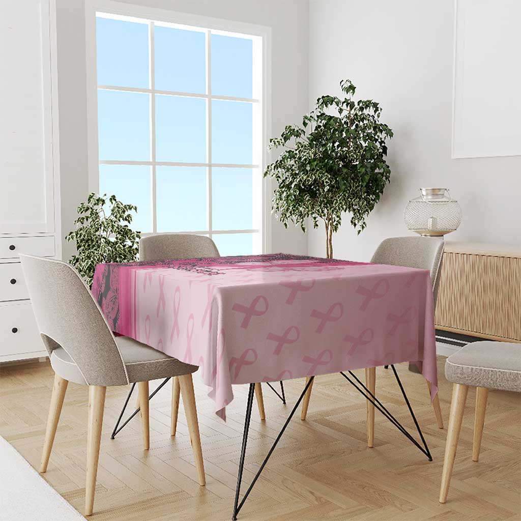 Breast Cancer Awareness Tablecloth Party Like A Survivor - Pink African Pattern - Wonder Print Shop