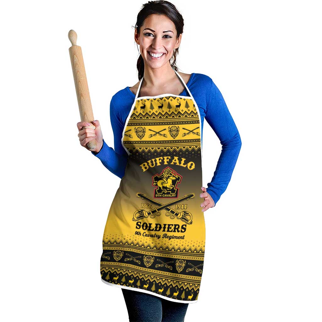 Buffalo Soldiers Christmas Apron 9th Cavalry Regiment - Wonder Print Shop