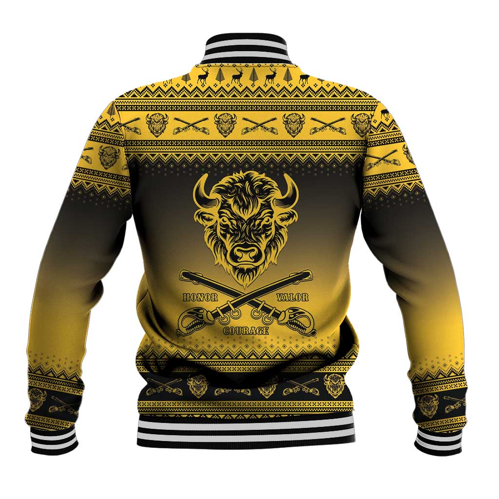 Buffalo Soldiers Christmas Baseball Jacket 9th Cavalry Regiment - Wonder Print Shop