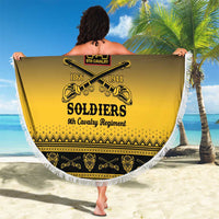 Buffalo Soldiers Christmas Beach Blanket 9th Cavalry Regiment - Wonder Print Shop