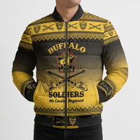 Buffalo Soldiers Christmas Bomber Puffer Jacket 9th Cavalry Regiment - Wonder Print Shop
