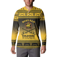 Buffalo Soldiers Christmas Button Sweatshirt 9th Cavalry Regiment - Wonder Print Shop