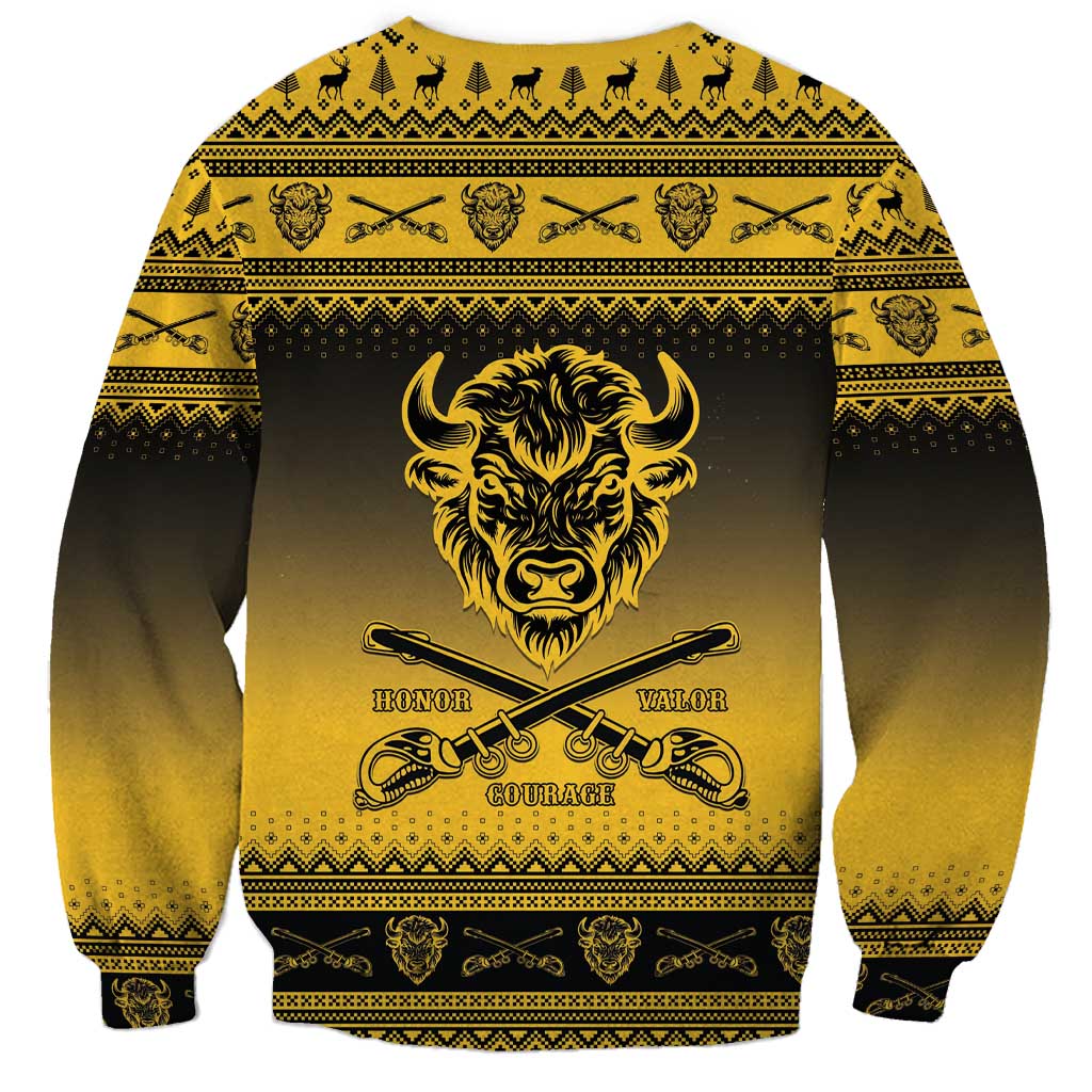 Buffalo Soldiers Christmas Sweatshirt 9th Cavalry Regiment - Wonder Print Shop