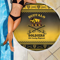 Buffalo Soldiers Christmas Beach Blanket 10th Cavalry Regiment - Wonder Print Shop