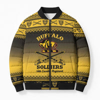 Buffalo Soldiers Christmas Bomber Puffer Jacket 10th Cavalry Regiment - Wonder Print Shop
