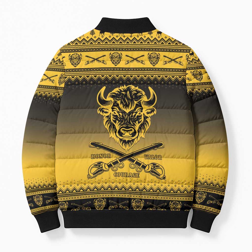 Buffalo Soldiers Christmas Bomber Puffer Jacket 10th Cavalry Regiment - Wonder Print Shop