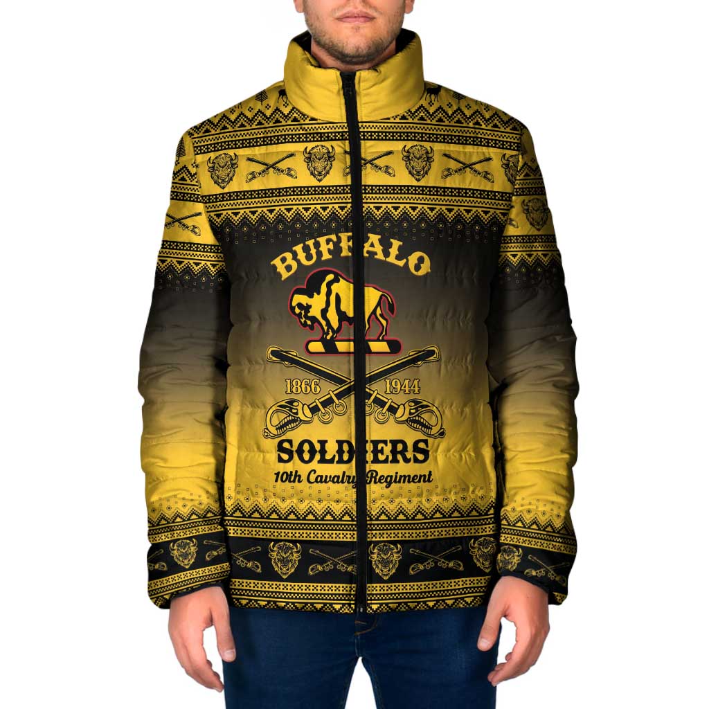 Buffalo Soldiers Christmas Padded Jacket 10th Cavalry Regiment - Wonder Print Shop