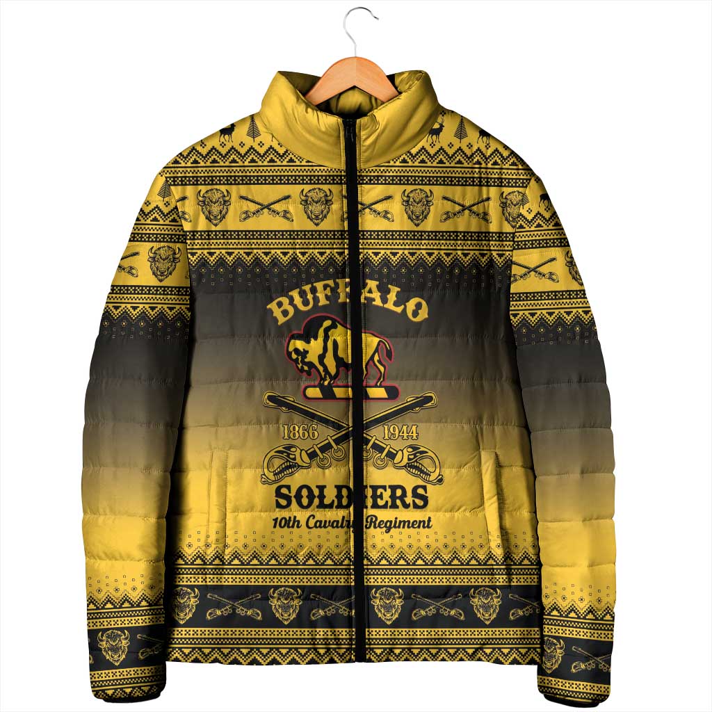 Buffalo Soldiers Christmas Padded Jacket 10th Cavalry Regiment - Wonder Print Shop