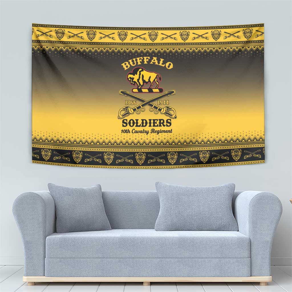 Buffalo Soldiers Christmas Tapestry 10th Cavalry Regiment - Wonder Print Shop