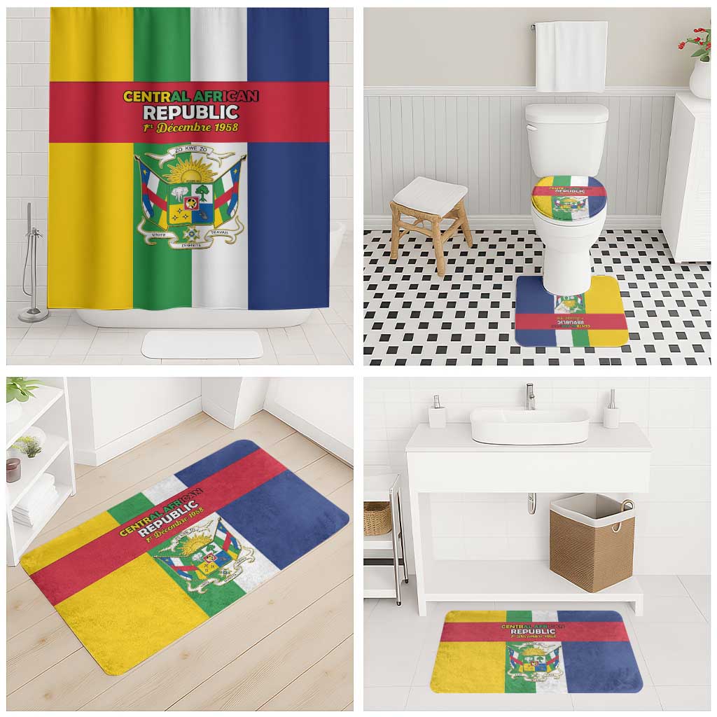 Central African Republic Bathroom Set Happy Republic Day - Wonder Print Shop