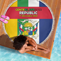 Central African Republic Beach Blanket Happy Republic Day - Wonder Print Shop