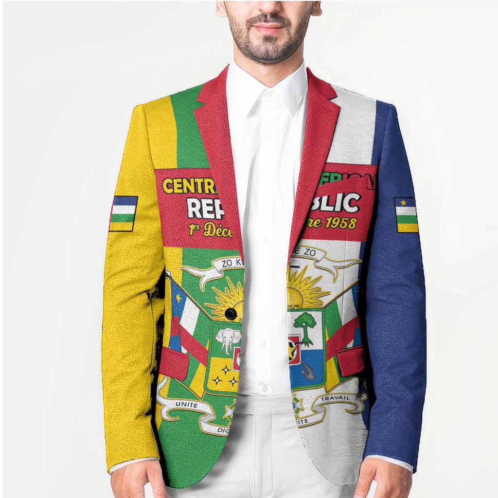 Personalized Central African Republic Blazer Happy Republic Day - Wonder Print Shop