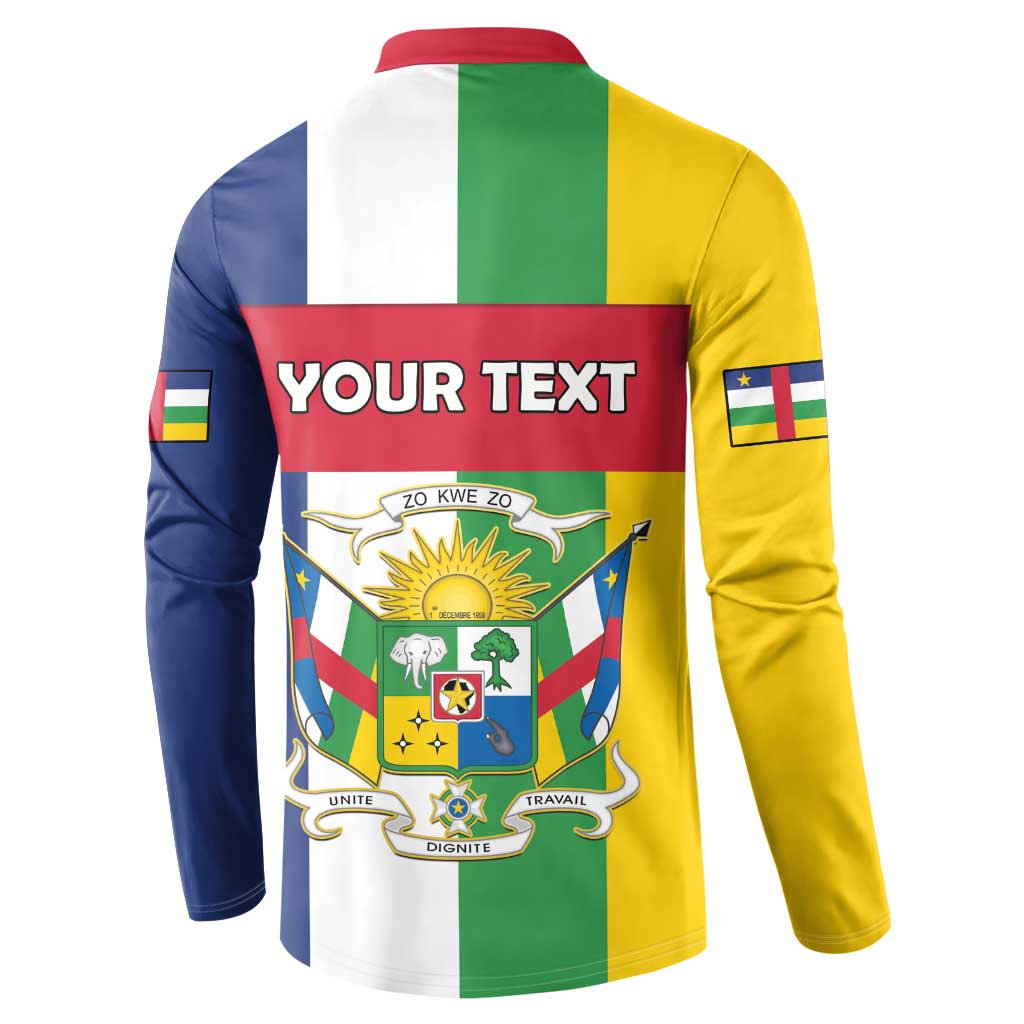 Personalized Central African Republic Button Sweatshirt Happy Republic Day - Wonder Print Shop