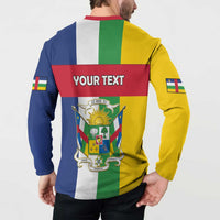 Personalized Central African Republic Button Sweatshirt Happy Republic Day - Wonder Print Shop