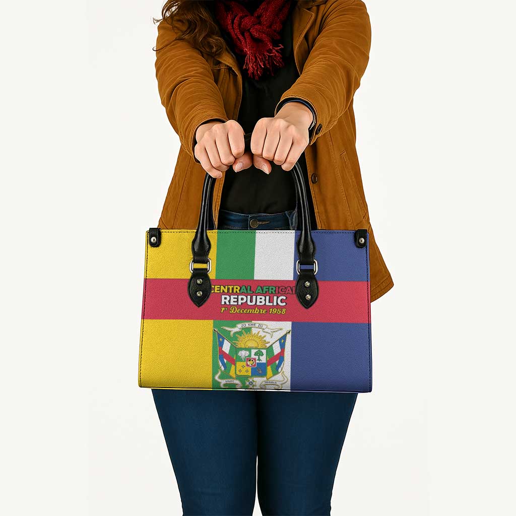 Central African Republic Leather Bag Happy Republic Day - Wonder Print Shop