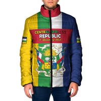 Personalized Central African Republic Padded Jacket Happy Republic Day - Wonder Print Shop