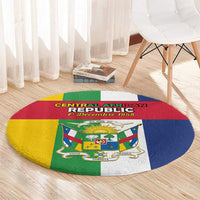 Central African Republic Round Carpet Happy Republic Day - Wonder Print Shop