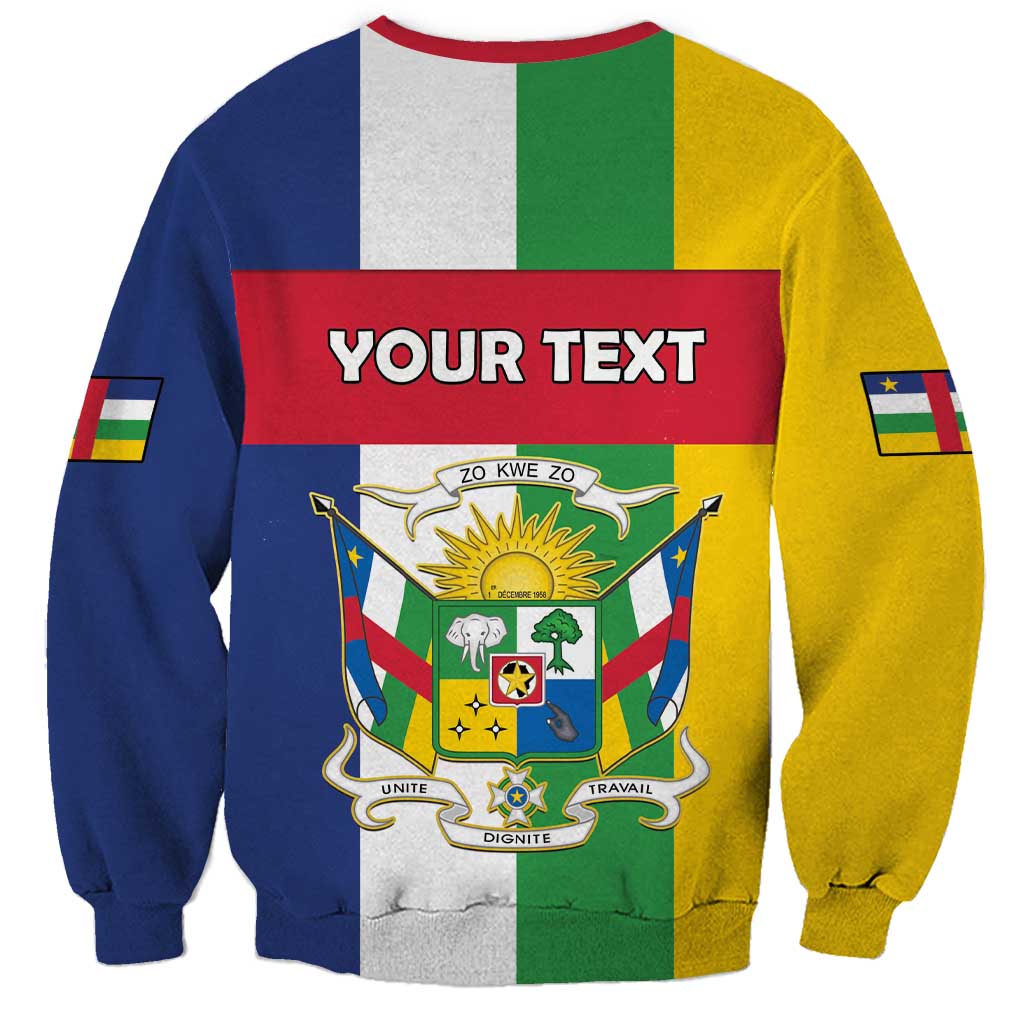 Personalized Central African Republic Sweatshirt Happy Republic Day - Wonder Print Shop