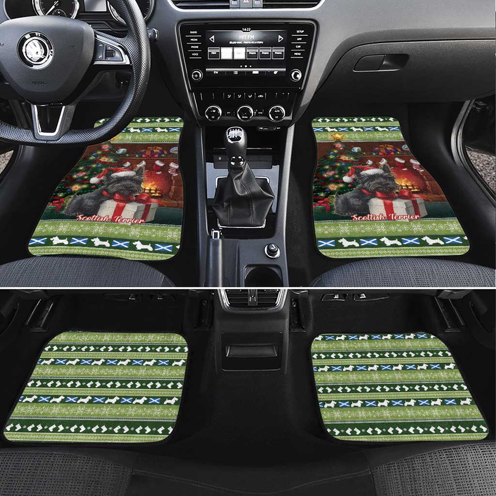 Scotland Christmas Car Mats Scottish Terrier - Nollaig Chridheil - Wonder Print Shop