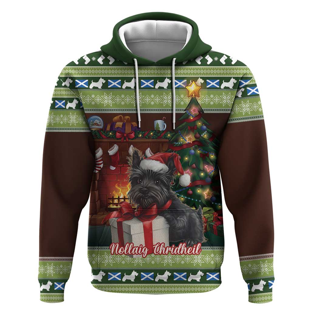 Scotland Christmas Hoodie Scottish Terrier - Nollaig Chridheil - Wonder Print Shop