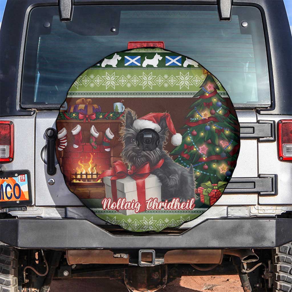 Scotland Christmas Spare Tire Cover Scottish Terrier - Nollaig Chridheil