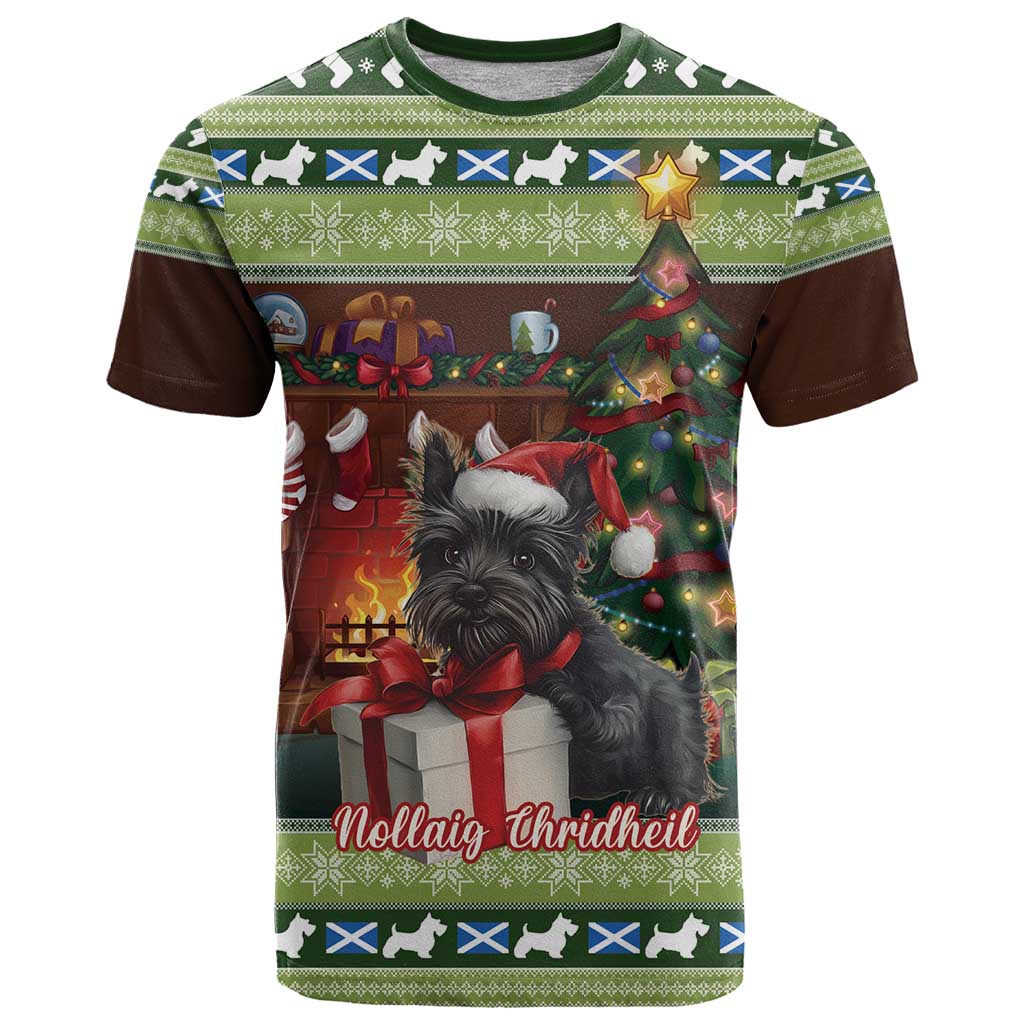 Scotland Christmas T Shirt Scottish Terrier - Nollaig Chridheil