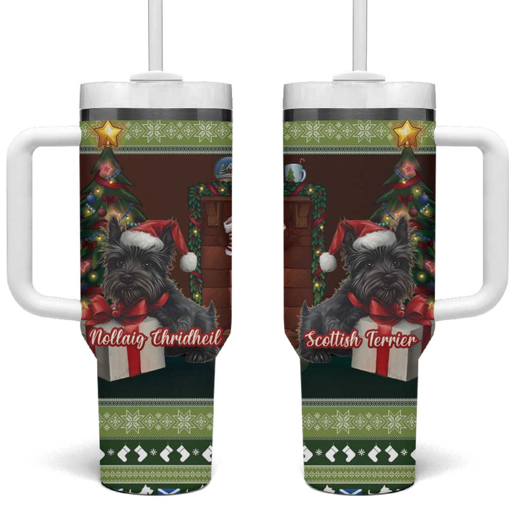 Scotland Christmas Tumbler With Handle Scottish Terrier - Nollaig Chridheil