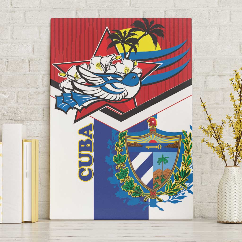 Cuba Independence Day Canvas Wall Art Cuban Trogon Mix Hedychium Coronarium - Wonder Print Shop