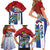 Cuba Independence Day Family Matching Short Sleeve Bodycon Dress and Hawaiian Shirt Cuban Trogon Mix Hedychium Coronarium - Wonder Print Shop