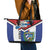 Cuba Independence Day Leather Tote Bag Cuban Trogon Mix Hedychium Coronarium - Wonder Print Shop