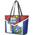 Cuba Independence Day Leather Tote Bag Cuban Trogon Mix Hedychium Coronarium - Wonder Print Shop