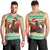 Ivory Coast Christmas Men Tank Top Black Santa With Forest Elephant - Wonder Print Shop