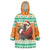 Ivory Coast Christmas Wearable Blanket Hoodie Black Santa With Forest Elephant