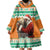 Ivory Coast Christmas Wearable Blanket Hoodie Black Santa With Forest Elephant