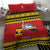 Uganda Christmas Bedding Set Grey Crowned Crane With Flag Map - Wonder Print Shop